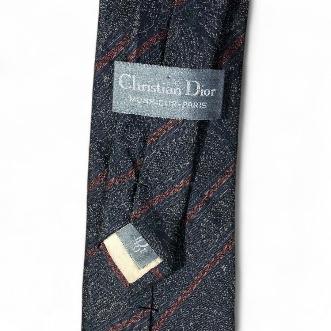 Christian Dior Silk Necktie (Category: Luxury Accessories) located in Bulacan. Submitted by wearandwanted (Listing ID 1410319713, Image 3). Description: 140 cm length FREE J&T SHIPPING for every PHP 2,000 worth of clothing items/ accessories purchased MOP: GCash/ Maya.