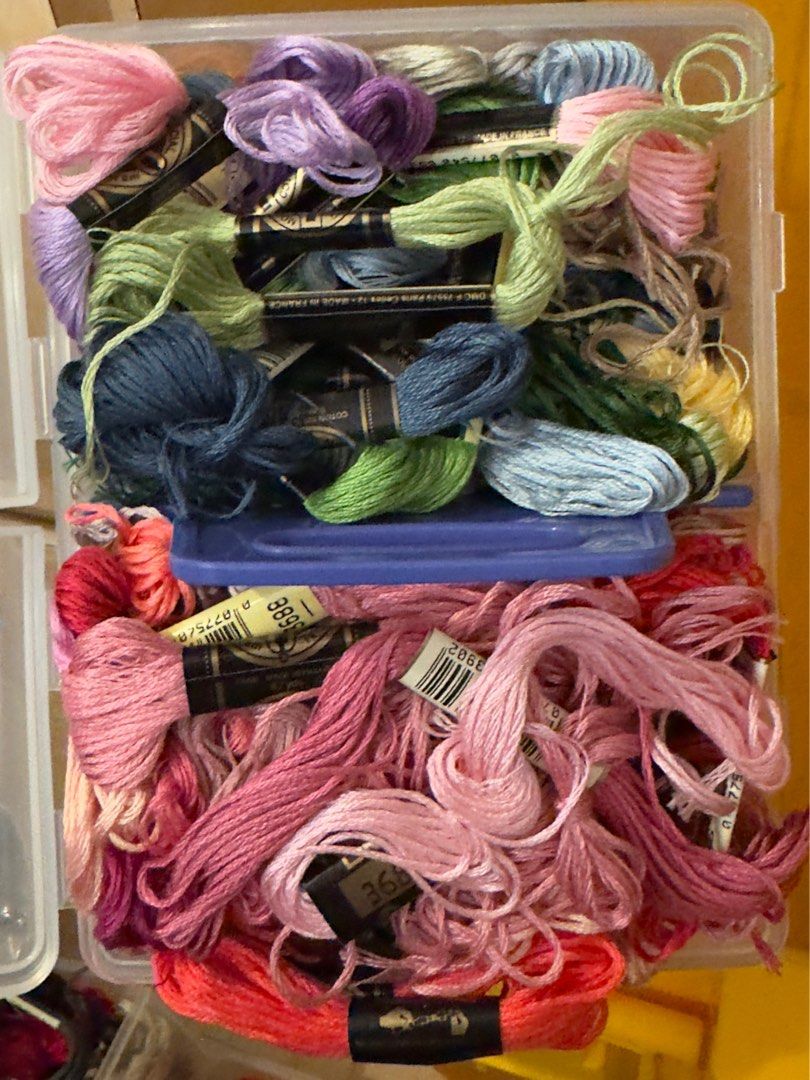 Cross stitch bundle (Category: Handmade Craft) located in Singapore. Submitted by gracioustan (Listing ID 1410198707, Image 2). Description: The cross stitch thread mixture comes with individual colors of thread neatly organized in boxes. For those interested, feel free to PM me to enquire about other handcraft items 😊.