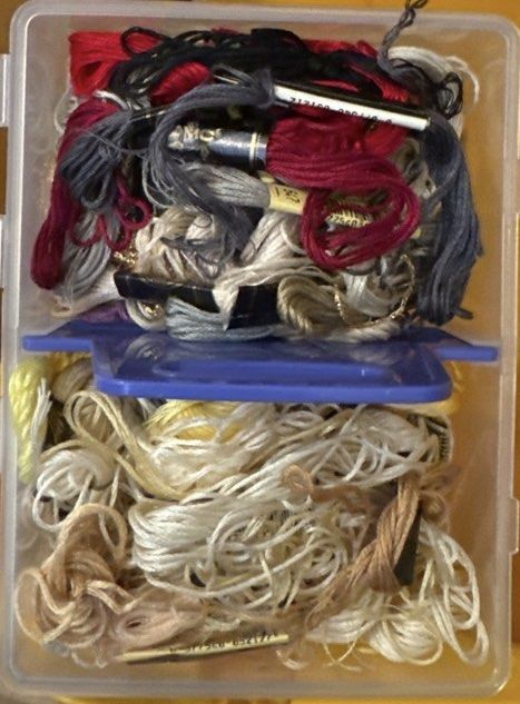 Cross stitch bundle (Category: Handmade Craft) located in Singapore. Submitted by gracioustan (Listing ID 1410198707, Image 3). Description: The cross stitch thread mixture comes with individual colors of thread neatly organized in boxes. For those interested, feel free to PM me to enquire about other handcraft items 😊.