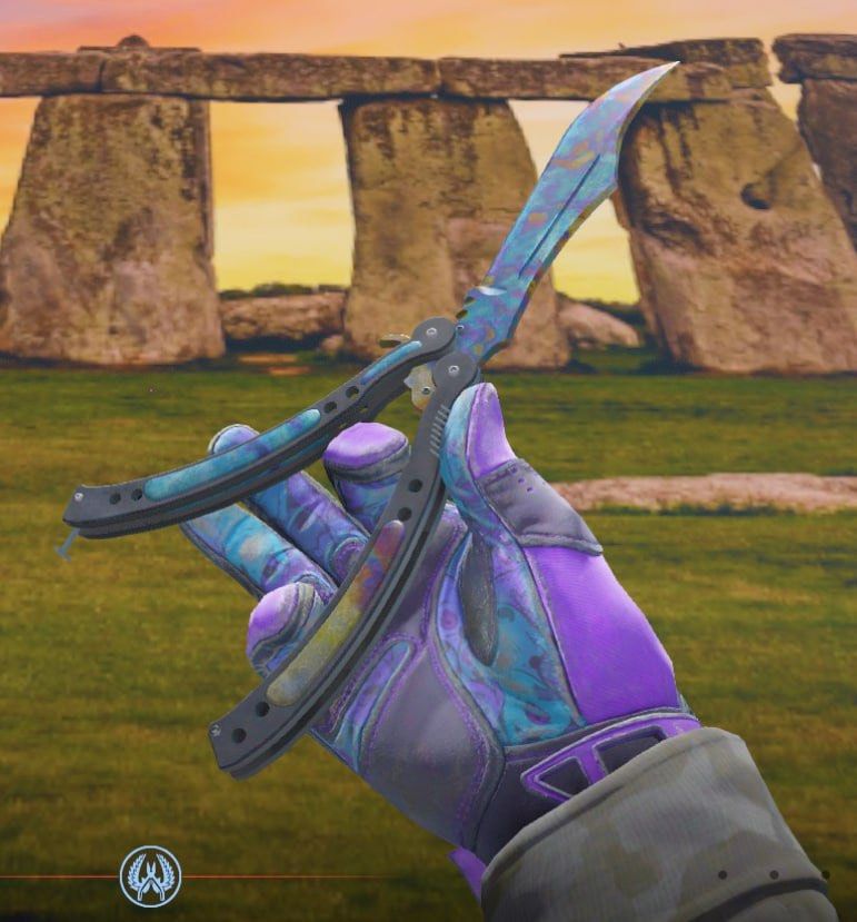 CS CSGO CS2 Butterfly Knife | Case Hardened | Blue Gem, Video Gaming ...