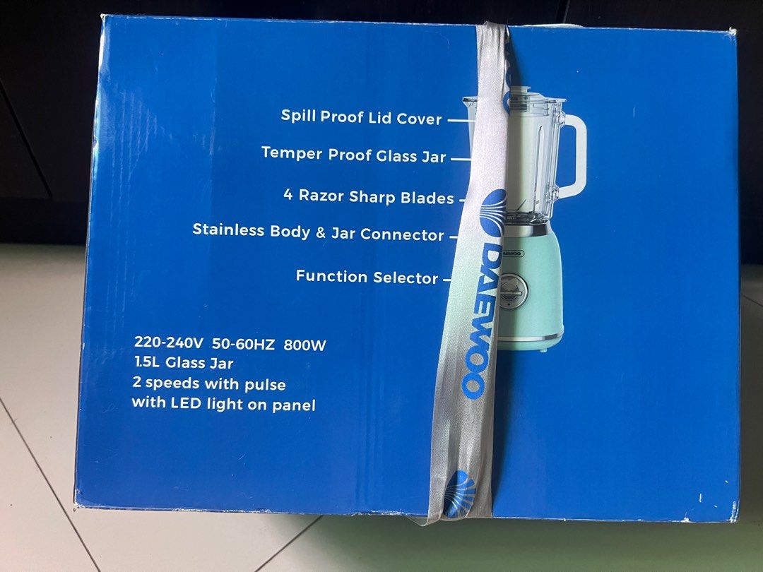 Daewoo 1.5L Retro Blender (Category: Juicers, Blenders & Grinders) located in Bacoor. Submitted by travelfindsph (Listing ID 1410196491, Image 3). Description: BRAND NEW SALE: 2,000php only ‼️❗️ some are selling 2,999php meet up: SM Bacoor only 🛵 grab/lalamove: c/o buyer 📍Bacoor Daewoo 1.5L Retro Blender Daewoo is a South Korean brand offering a wide range of household appliances. They’ve been around since 1967, and their focus is on creating a