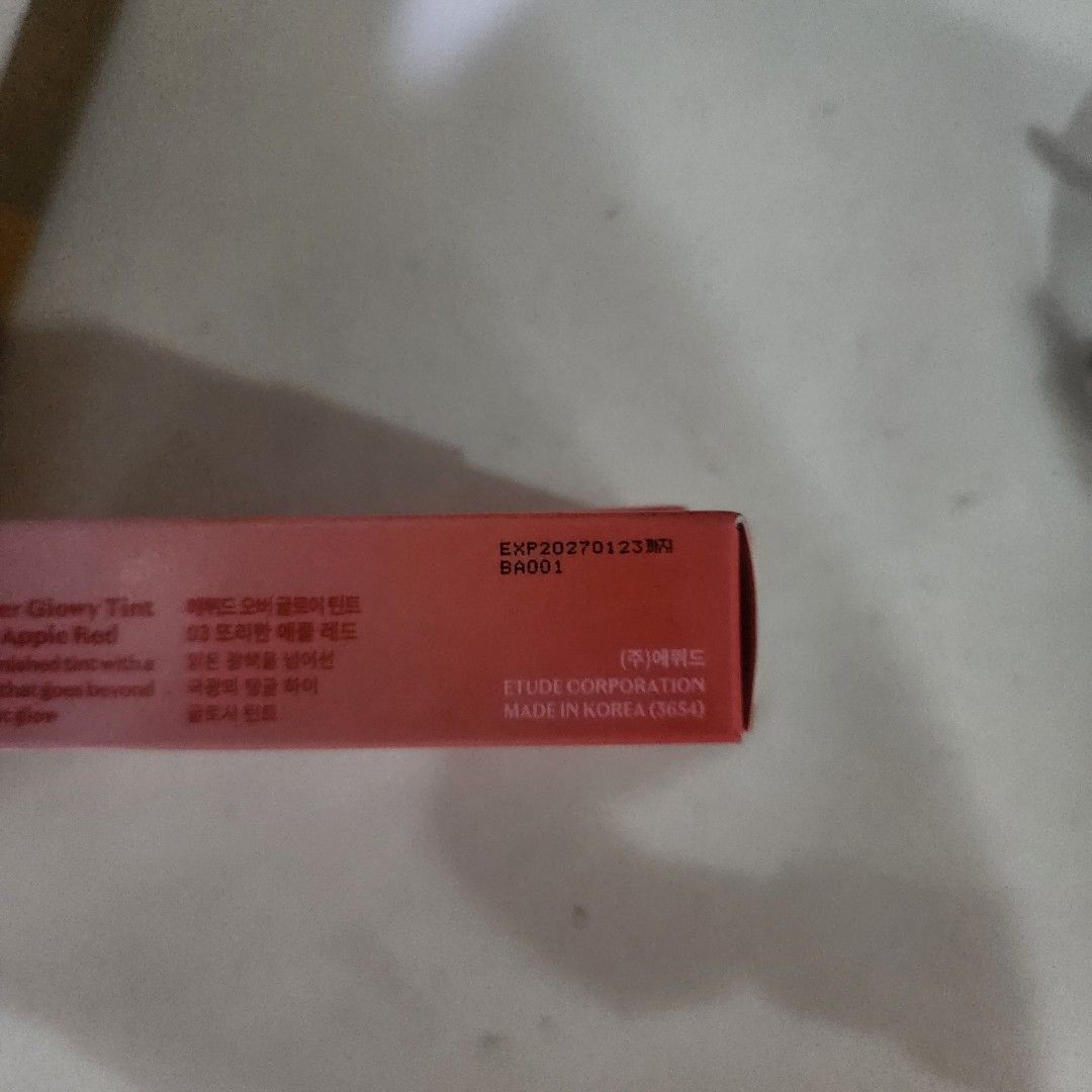 Etude Over Glowy Tint (Category: Makeup) located in Manila. Submitted by bevtan15 (Listing ID 1410367189, Image 3). Description: - Etude Over Glowy Tint set - Includes shades: 01, 02, and 03 - Glowy finish - Made in Korea - expiry 2027.01.23.