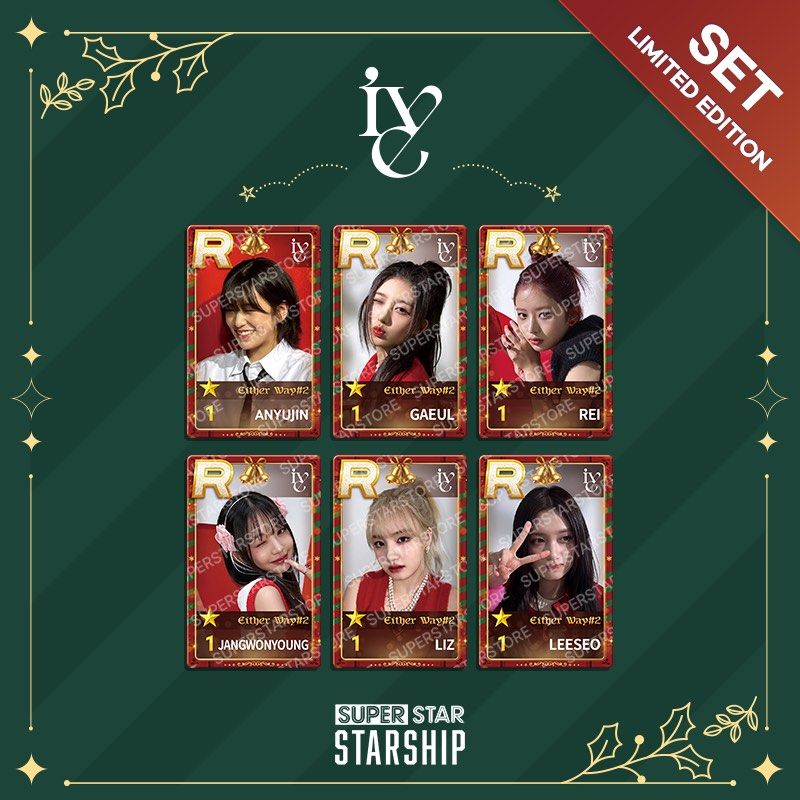 IVE Superstar starship 遊戲卡代購IVE小卡特典聖誕pop up, 興趣及遊戲