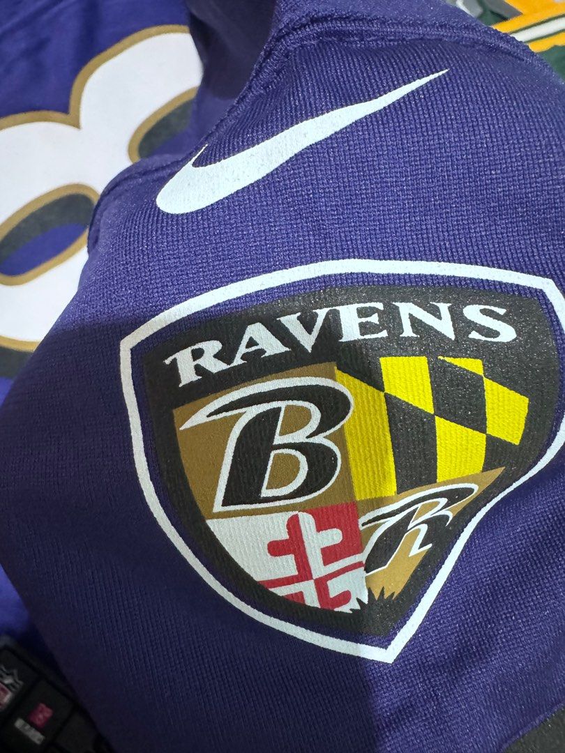 Nike Baltimore Ravens Jersey - Smith #89 - Size S (Category: Babies & Kids Fashion) located in Quezon City. Submitted by princesspatsy100 (Listing ID 1410359235, Image 3). Description: - Official Nike Baltimore Ravens jersey - Size: S - Features the number 89 and "Smith" on the back - Color: Purple with white and black accents - Includes NFL and Nike logos - Condition: New with original tags - Valued at 50USD - Forgot about it nalakihan na di nag