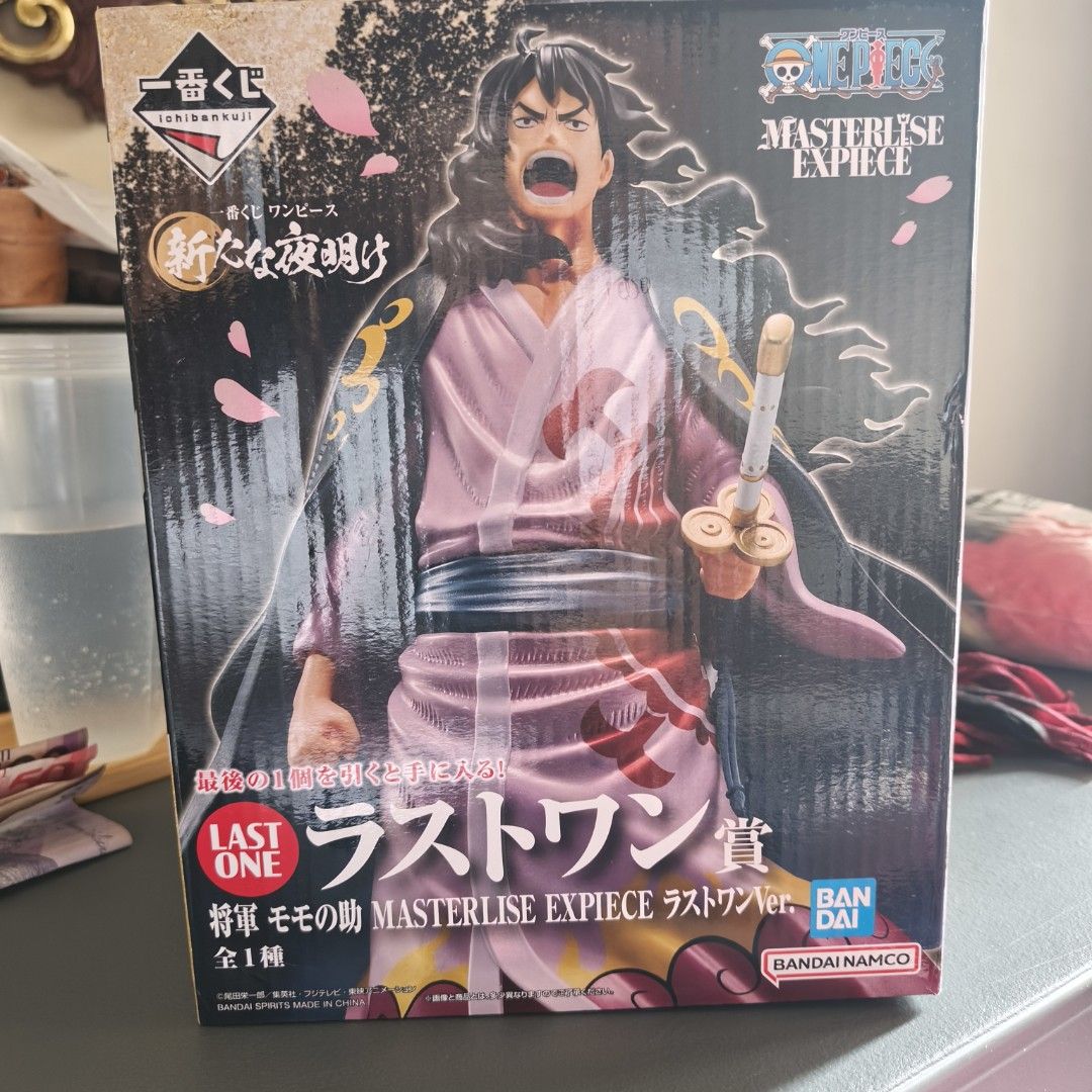 One Piece Masterlise EXPIECE Momonosuke (Category: Figurines & Statues) located in Plaridel. Submitted by dragonskeep (Listing ID 1410237256, Image 1). Description: -Momonosuke figure from the One Piece -Masterlise EXPIECE series -Last One Version -The figure comes in its original box. The box has Japanese text and the Bandai Namco logo. -Mint in Box -Item only opened for inspection.