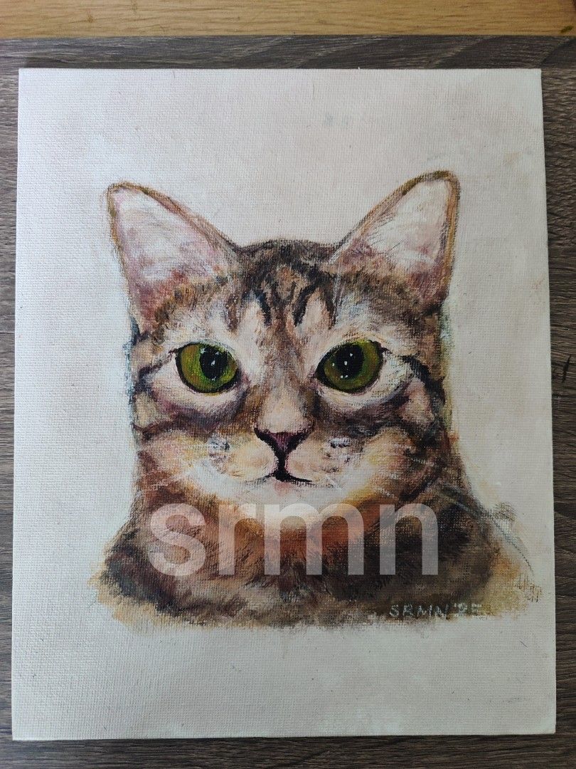 Pet Portraits - Open For Commission (Category: Art & Prints) located in Muntinlupa City. Submitted by emmayemmacaramella (Listing ID 1410206240, Image 2). Description: A precious keepsake you can cherish forever 💜🐾 Base rate: Php1800 / 8"x8" canvas panel 🐾This special rate is exclusively available during the beta stage✨ A little background about me, in case anyone would like to know: (pardon my writing as I didn't use Chatgpt to help me lol) D