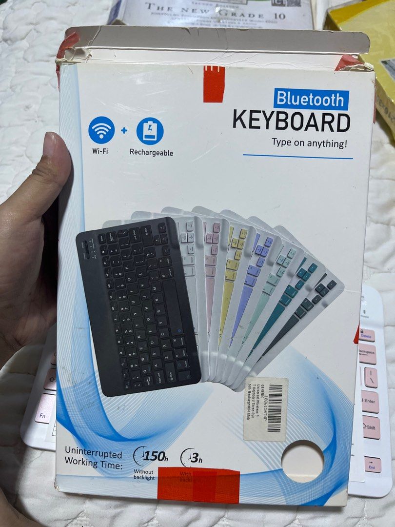 Pink Rechargeable Bluetooth Keyboard (Category: Computer Keyboard) located in Las Pinas. Submitted by nicoleiction (Listing ID 1410339554, Image 2). Description: *Hindi ko kailangan kaya hindi ko nagamit* Padala from Saudi.