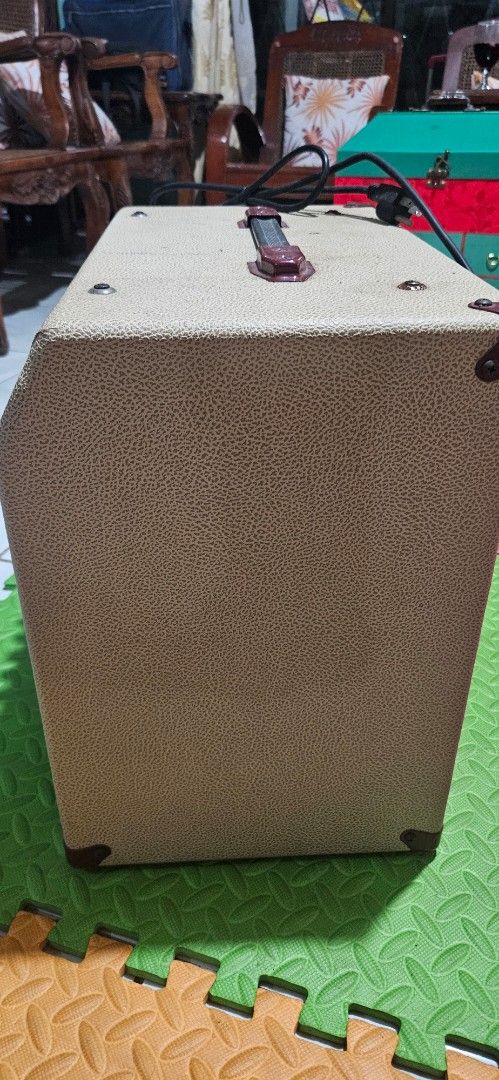 RJ Sound Wave Acoustic Amplifier (Category: Soundbars, Speakers & Amplifiers) located in Pasig City. Submitted by prettypr1ncess (Listing ID 1410305897, Image 2). Description: For sale RJ Sound Wave Acoustic Amplifier 30W With box nakatabi lang Purchased Dec 2023 Barely used Mall price 10k Selling price 5k slightly negotiable PM for offer. No to low baller. No issue except aesthetics see last pic - rust on screw and crayon mark can be erased Test