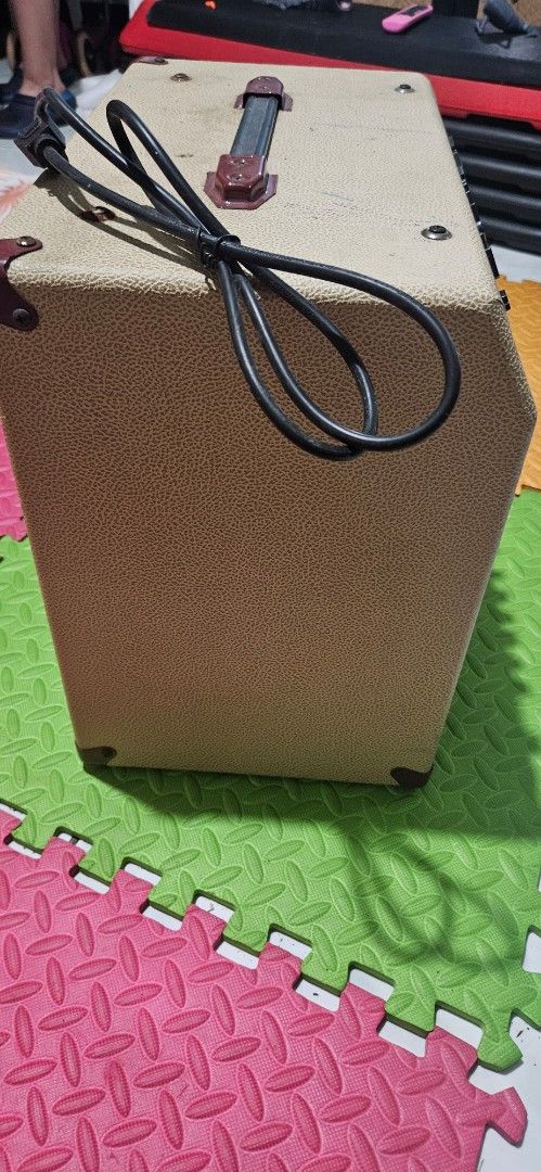 RJ Sound Wave Acoustic Amplifier (Category: Soundbars, Speakers & Amplifiers) located in Pasig City. Submitted by prettypr1ncess (Listing ID 1410305897, Image 3). Description: For sale RJ Sound Wave Acoustic Amplifier 30W With box nakatabi lang Purchased Dec 2023 Barely used Mall price 10k Selling price 5k slightly negotiable PM for offer. No to low baller. No issue except aesthetics see last pic - rust on screw and crayon mark can be erased Test