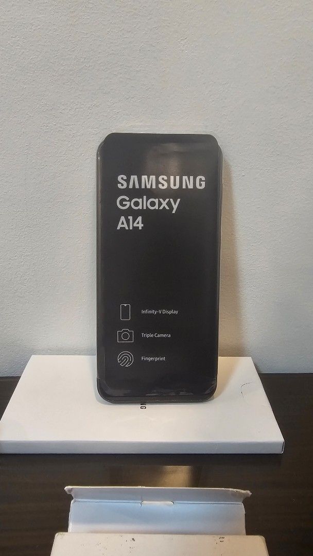 Samsung Galaxy A14 (Category: Samsung) located in Paranaque City. Submitted by misternpa (Listing ID 1410291441, Image 2). Description: brand new. only opened to check speaker and charging functionality. never been used. 2 brand new units available everything working perfectly with 1 year warranty from the store. photocopy of receipt will be provided rfs: pulled out unit from AllDigital stores retail price: 8,900 srp: 6,500 .