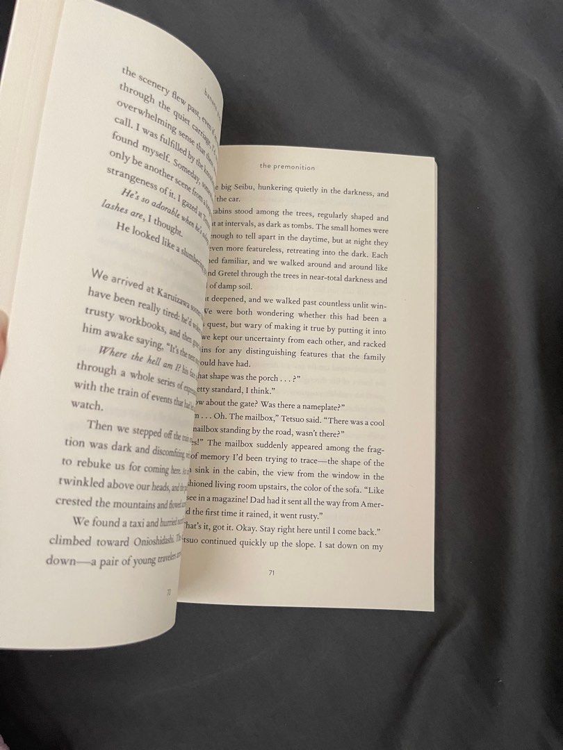 The Premonition by Banana Yoshimoto (Category: Storybooks) located in Pulilan. Submitted by margaretsedit (Listing ID 1410244957, Image 2). Description: ALL AUTHENTIC 📚 BOOKS FOR SALE BUNDLE PRICE P4500 (SF C/O BUYER) FREE SF IF YOU BUY 3 BOOKS 200• A Room of One’s Own & Three Guineas — Virginia Woolf 700• Kitchen — Banana Yoshimoto 450• Heaven — Mieko Kawakami 600• All the Lovers in the Night — Mieko Kawakami (GOOD AS NEW) 600• Days at the Mori