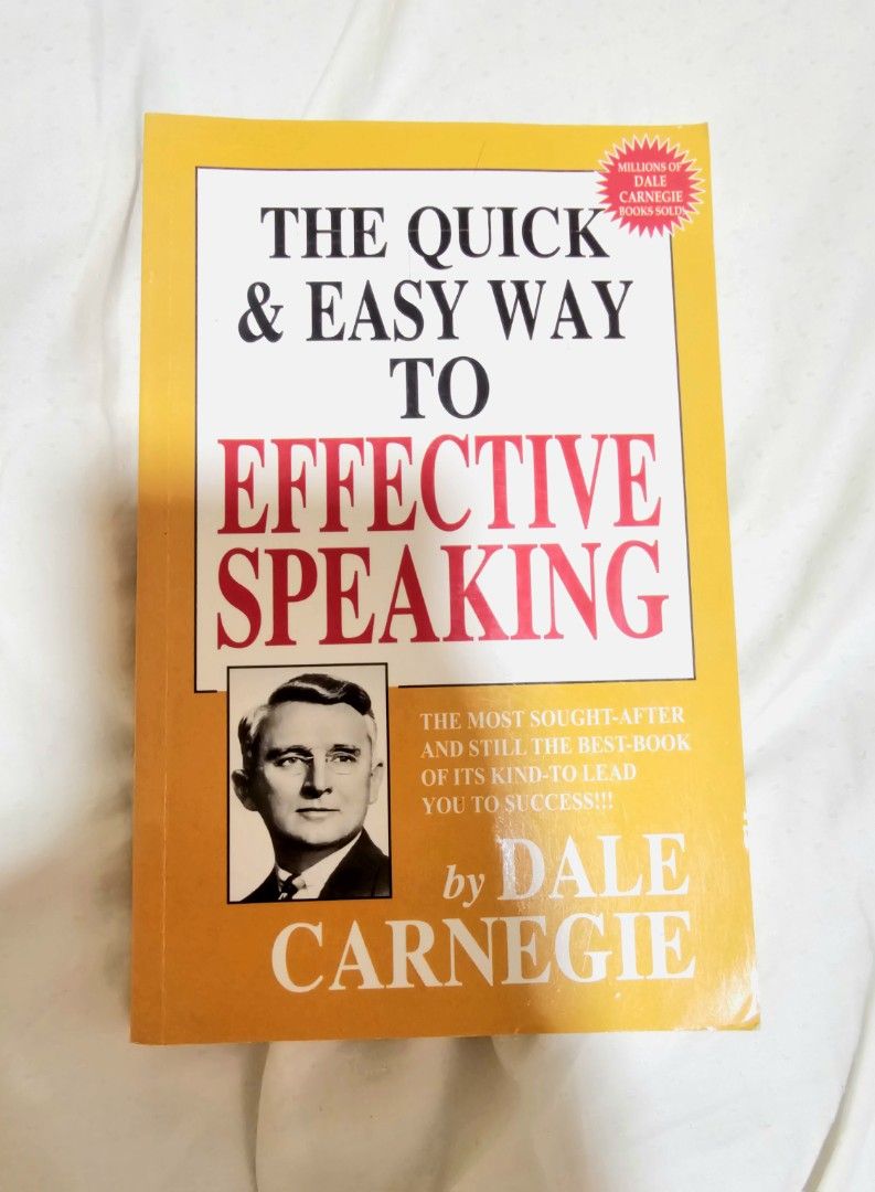 The Quick & Easy Way to Effective Speaking by Dale Carnegie (Category: Textbooks) located in Rosario. Submitted by prelovedbyengineertoni (Listing ID 1410194295, Image 1). Description: - "The Quick & Easy Way to Effective Speaking" by Dale Carnegie - Improve your public speaking skills - A leading guide to success - Features author's portrait on the cover.