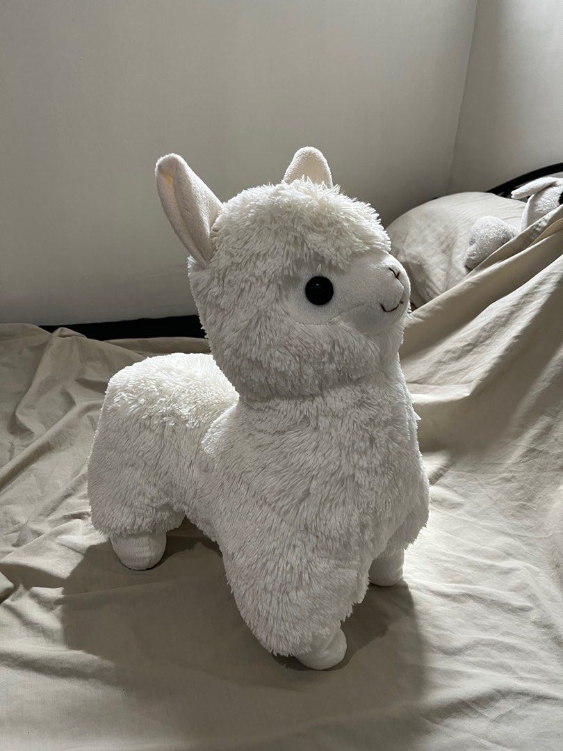 Alpaca Plush Stuffed Toy (Category: Plushies & Soft Toys) located in Malabon City. Submitted by declutteredbycole (Listing ID 1410379357, Image 2). Description: in good condition with tag about 19in tall.
