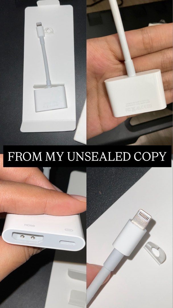 Apple Lightning to Digital AV Adapter (sealed) (Category: Chargers & Cables) located in Manila. Submitted by 2025.gadgetspot (Listing ID 1401472761, Image 3). Description: authentic from apple US, this version is sealed. - we’re not selling class A or premium copies. - many stocks & selling other apple products also - out of stock unsealed - fixed price already pm if interested..