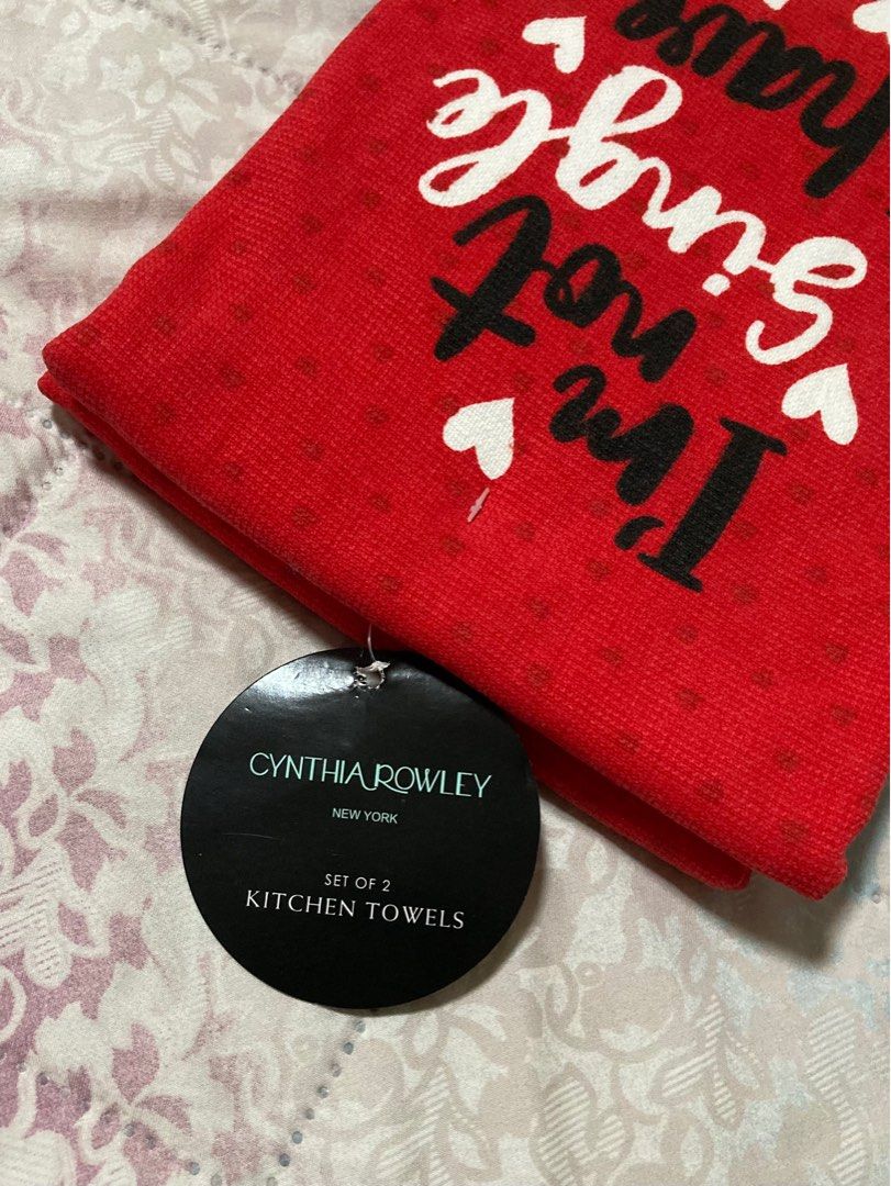 Authentic Cynthia Rowley Thick Kitchen Towels 2Pcs (Category: Towels, Napkins & Holders) located in Paranaque City. Submitted by vanitelab (Listing ID 1410513102, Image 3). Description: Authentic Cynthia Rowley Kitchen Towels 2 Pieces 46 x 70cm 100% Cotton Completely absorbent Do not bleach Bought in the USA..