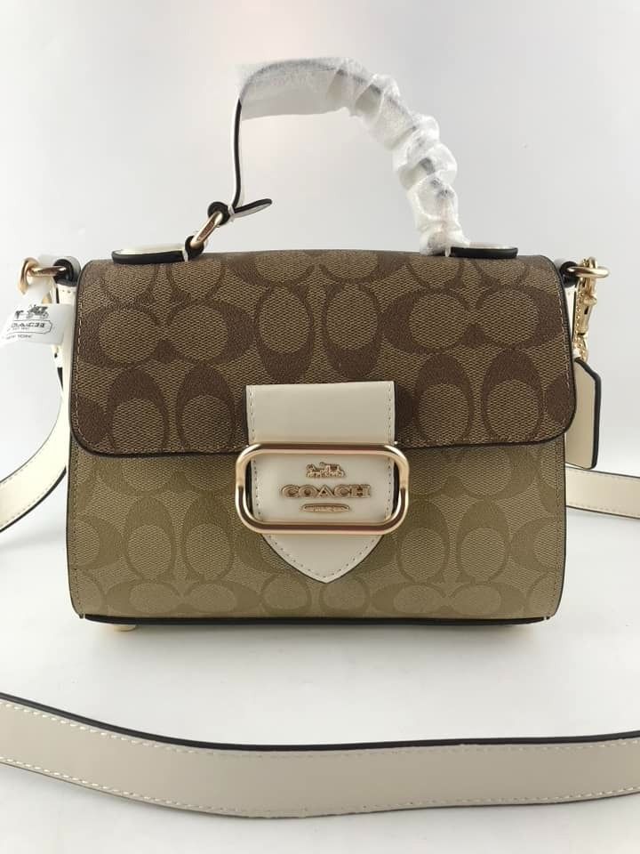 Coach Morgan Top Handle Crossbody Bag (Category: Luxury Bags & Wallets) located in Manila. Submitted by msddirectfactoryoutlet (Listing ID 1410407569, Image 2). Description: Size MORGAN TOP HANDLE 8 1/4" (L) x 6 1/4" (H) x 4 1/4" (W) .