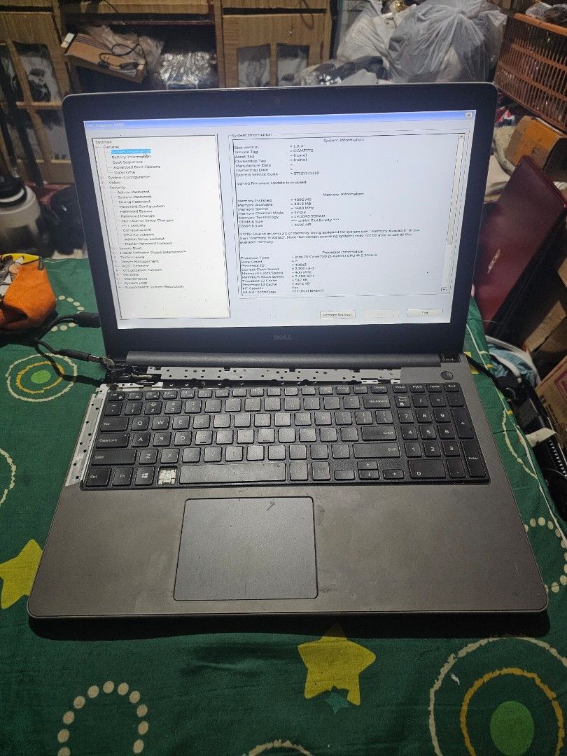 Dell inspiron 5559 i5 6th gen (Category: Laptops & Notebooks) located in Bacoor. Submitted by ginaxis15 (Listing ID 1410400824, Image 1). Description: DEFECTIVE MAGBASA Dell inspiron 5559 i5 6th gen Last price: 1700 issue: sira palmrest (kaha), untested battery unit only with 4gb ram Good board Good keyboard kulang lang isang keycap Good pa lcd for pickup molino bacoor cavite 09911820458.