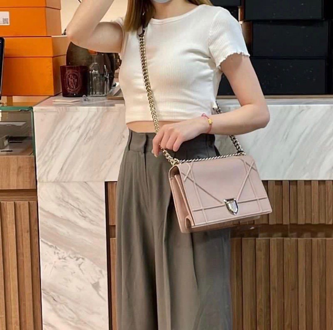 Dior Diorama Shoulder Bag (Category: Luxury Bags & Wallets) located in Taguig. Submitted by baghabitmnl (Listing ID 1410405667, Image 1). Description: Christian Dior Diorama bag Medium size Complete with card, receipt and dust bag Like a Chanel le boy bag.