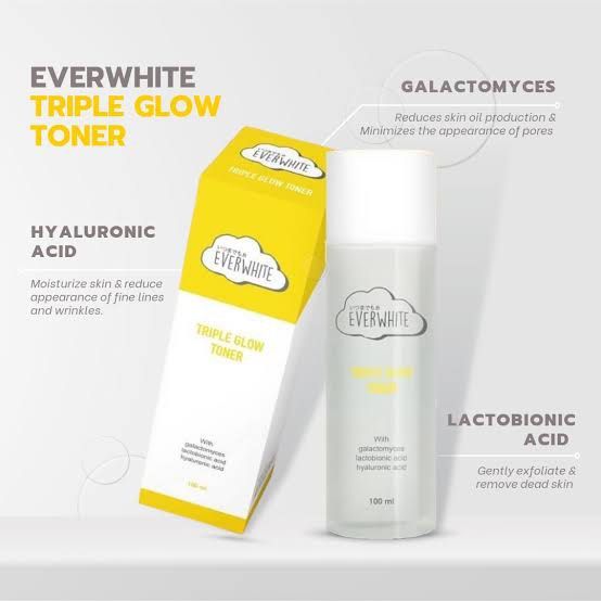 Everwhite triple glow toner white (Category: Face Care) located in Manila. Submitted by patty_2021 (Listing ID 1410414751, Image 3). Description: .