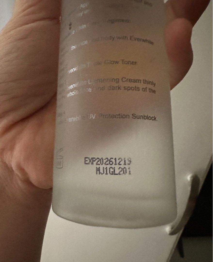Everwhite triple glow toner white (Category: Face Care) located in Manila. Submitted by patty_2021 (Listing ID 1410414751, Image 2). Description: .