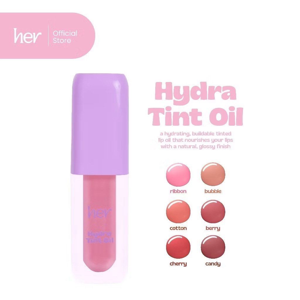 Her Hydra Tint Lip Oil (Category: Makeup) located in Quezon City. Submitted by shopnina (Listing ID 1410479478, Image 2). Description: Hydra Tint Oil is a hydrating, buildable tinted lip oil that nourishes your lips with a natural, glossy finish. The lightweight, non-sticky formula provides a burst of hydration while delivering a subtle hint of color that can be layered for a more intense look. SRP: ₱199 •₱88 only! •plus pasabuy fee: ₱20 •brand n