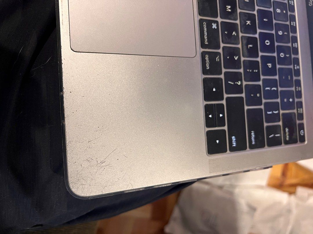 MacBook Pro 2017, 13 inch, 256GB (NEGOTIABLE) (Category: Laptops & Notebooks) located in Mandaluyong City. Submitted by andiwears (Listing ID 1410458131, Image 3). Description: - Stickers can be removed - small scratches - battery health is normal - charger included .