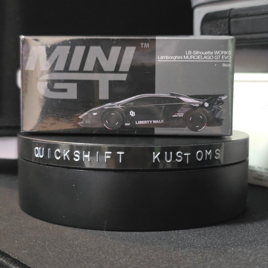 Mini GT Lamborghini Murcielago GT EVO (Category: Vehicle & Diecast Models) located in Paranaque City. Submitted by lowwg (Listing ID 1410369730, Image 1). Description: - Mini GT Lamborghini Murcielago GT EVO diecast model - Features LB-Silhouette Works design - Liberty Walk branding - Color: Black - Includes original packaging DM if interested .