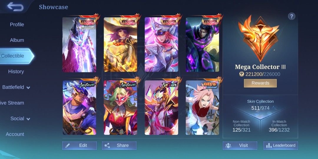 Mobile Legends Account (Complete Lesley skin) (Category: Others) located in Santa Ignacia. Submitted by sinnamonrollgian (Listing ID 1410515163, Image 2). Description: RUSH SALE (previous price: 10k) Reason for selling- quit ml. -newly created google account Bigay ko nalang Yung mismong google account if sure buyer. -mega collector 3 (511 skins) -all Lesley skins complete Kung Lesley main ka Kunin mo na po tong account na to. Kumpleto lahat Prefe