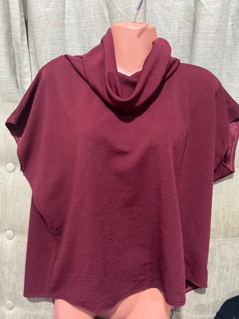 Myka Limchoc Maroon Top (Category: Blouses) located in Marikina City. Submitted by creatingmorespace (Listing ID 1410514234, Image 1). Description: - Myka Limchoc top - Maroon color - Cowl neck design - Short sleeves - Textured fabric - Very elegant when worn - Fits to M to L - Harlan + Holden Inspired.
