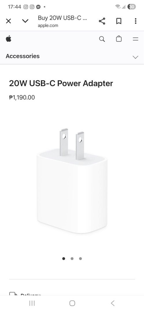 Original iphone power adapter apple plug authentic (Category: Cables & Chargers) located in San Juan City. Submitted by akioza (Listing ID 1410462973, Image 3). Description: just saw at my parents place, in my room before i moved out. all good, NEW AND NEVER USED i bought each for more than 1k for sure, & directly from Apple selling each for just 490 simply for easier sale, no issues im in Manila now briefly but otherwise I can ask someone to han
