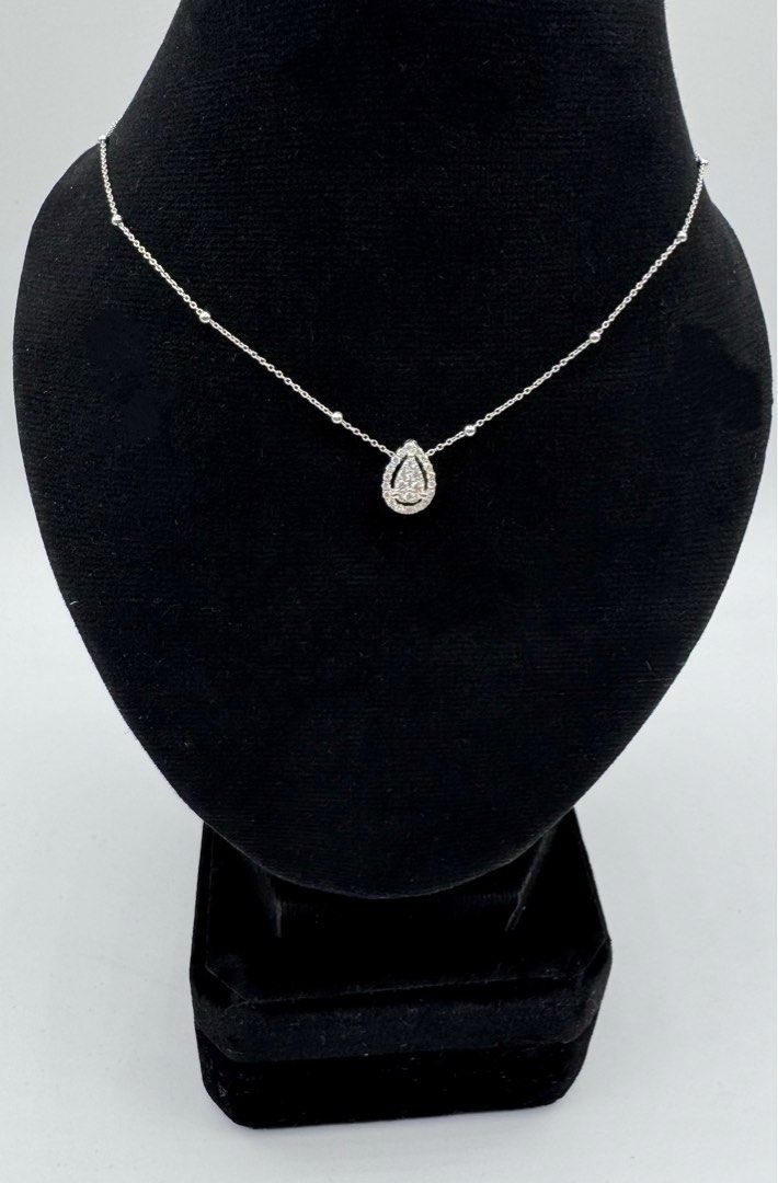 Pear Diamond Bubble Necklace (Category: Body Jewelry) located in Quezon City. Submitted by thykhloe (Listing ID 1410401522, Image 1). Description: 18K White Gold Diamond Necklace Natural Diamond (Sold per piece not per gram).