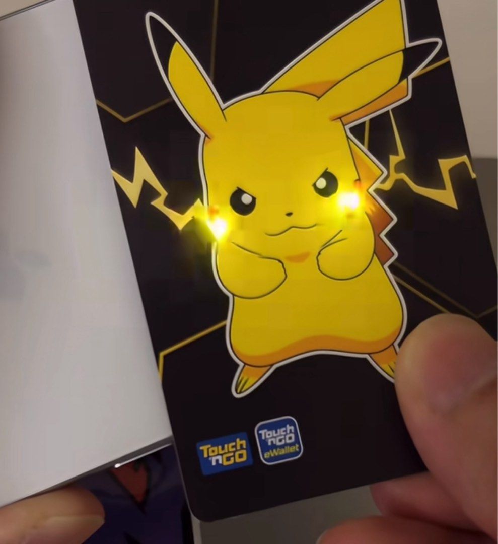 Pokemon Pikachu LED touch n go card, Auto Accessories on Carousell