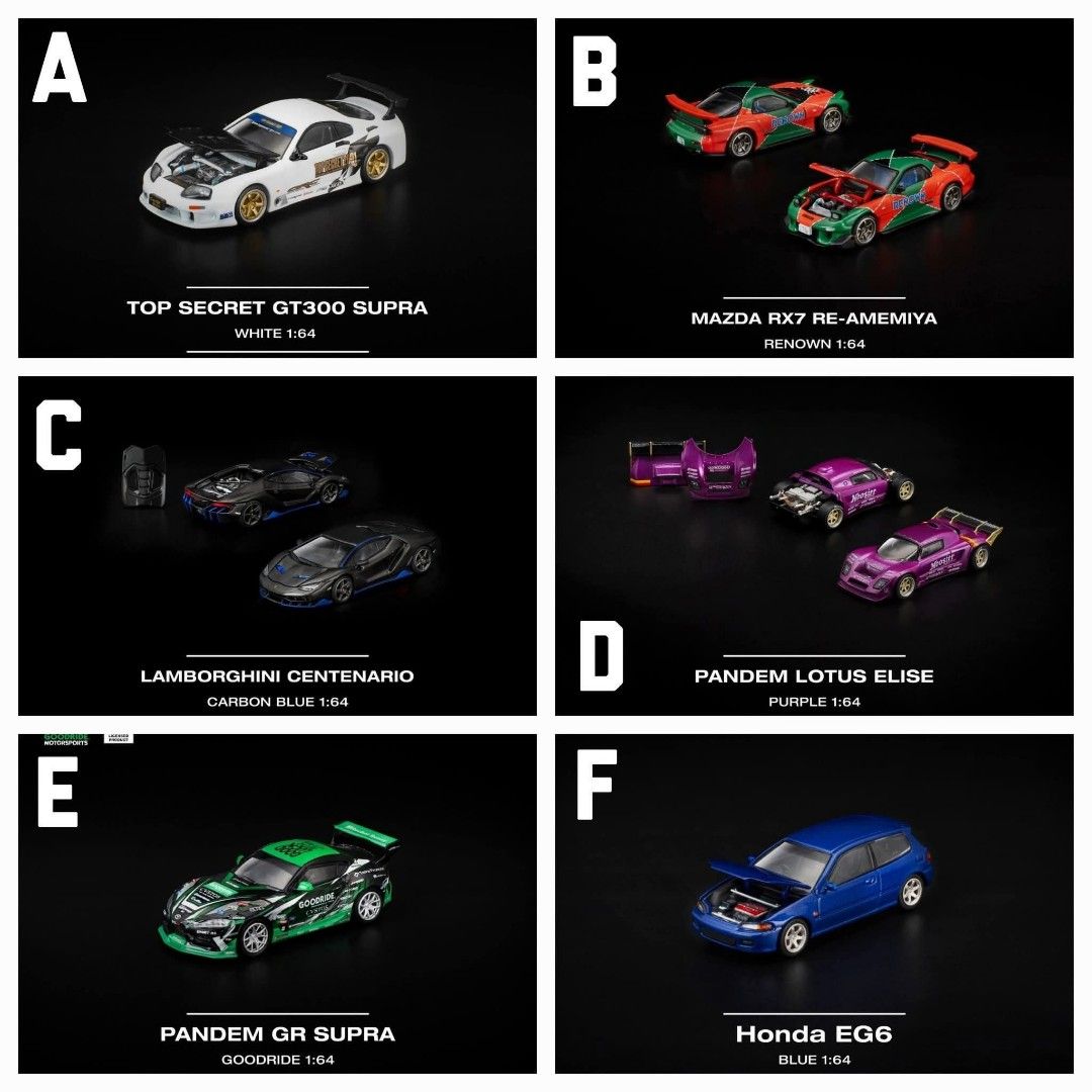Top Secret Car Rx7 Preorders 1/64 Poprace Pop Race Toyota Supra A80 Top Secret White Mazda ...