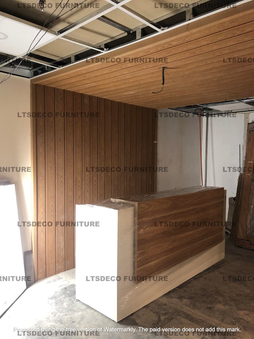 RECEPTION COUNTER TABLE OFFICE PARTITION, Furniture & Home Living ...