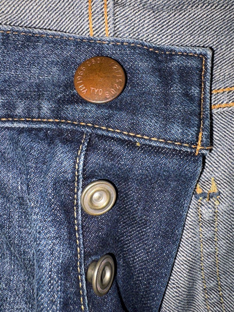 Red Card Premium Japanese Jeans (Category: Jeans) located in Cavite. Submitted by SOLEBEN (Listing ID 1410509664, Image 3). Description: Red Card Taper Fit Jeans Made in Japan Japan Premium Quality Denim 100% Cotton Payment First Policy (Unlivouch) Location: Tagaytay City Used: Excellent Condition Actual Measurements: W-33 Inseam-29 Hem-6.5 Total Length-39 Color may vary due to lighting..
