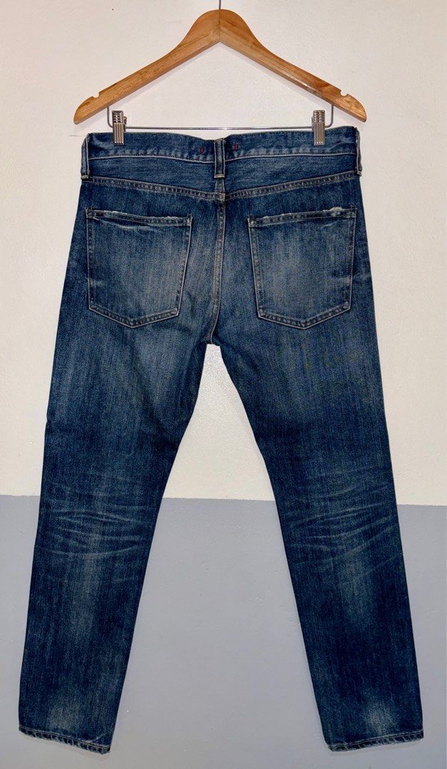 Red Card Premium Japanese Jeans (Category: Jeans) located in Cavite. Submitted by SOLEBEN (Listing ID 1410509664, Image 2). Description: Red Card Taper Fit Jeans Made in Japan Japan Premium Quality Denim 100% Cotton Payment First Policy (Unlivouch) Location: Tagaytay City Used: Excellent Condition Actual Measurements: W-33 Inseam-29 Hem-6.5 Total Length-39 Color may vary due to lighting..