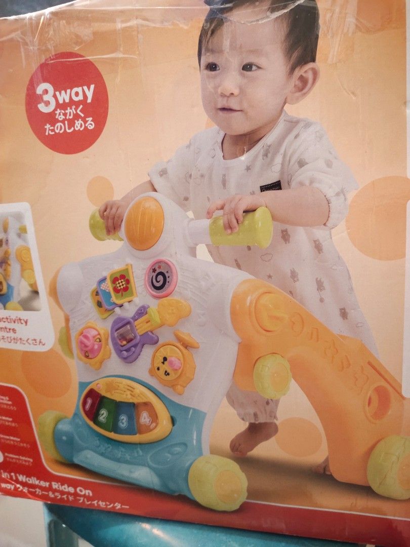 Top Tots 3-in-1 Walker Ride On (Category: Infant Playtime) located in Pasig City. Submitted by itsyourchoiceoftrends (Listing ID 1410497007, Image 3). Description: Toptots 3-way Baby walker used but not abused .