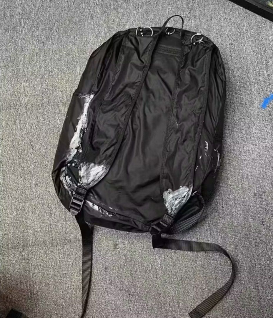 Under Armour Balenciaga Backpack (Category: Luxury Bags & Wallets) located in Calamba. Submitted by apppp_117 (Listing ID 1410545994, Image 2). Description: - Black backpack with Under Armour and Balenciaga logos. - Front zippered pocket. - Top handle. - Adjustable shoulder straps. - Main compartment. - Interior label: "Under Armour" and "Made in Italy". i cant provide more pics the shipping is about 10-17 days so please be patient thank you!!.