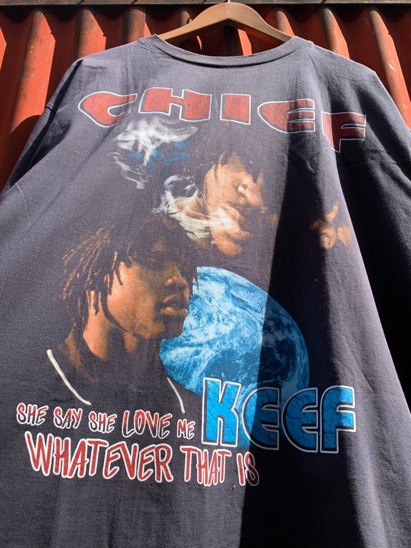 Chief Keef by Marino Morwood (Category: Tshirts & Polo Shirts ) located in Mandaluyong City. Submitted by migo.dc (Listing ID 1410585082, Image 2). Description: ₱1,000+sf obo MOP: GCash, maya, BPI MOD: Lalamove, Gogo Xpress Mandaluyong Area.