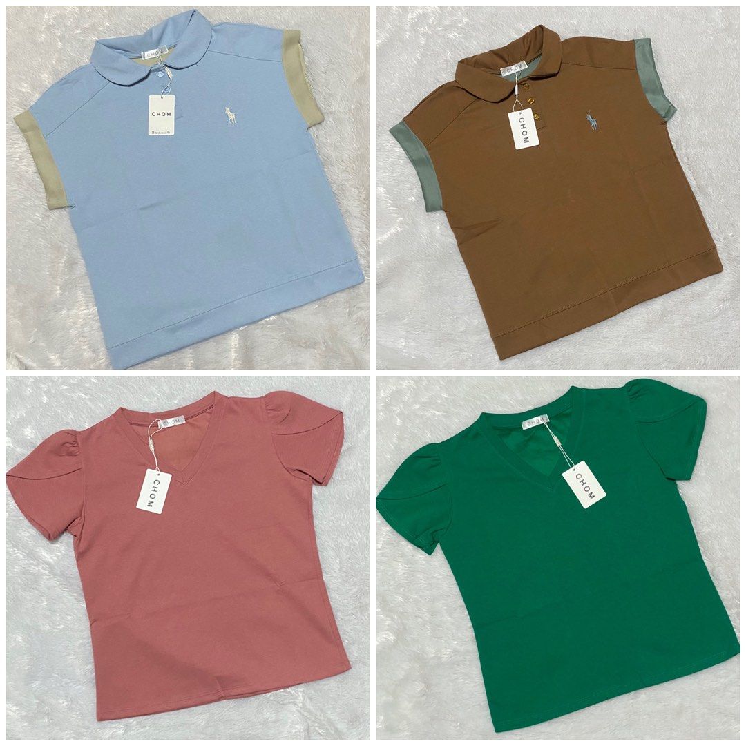Chom Ladies Tops from Thailand (Category: Blouses) located in Caloocan City. Submitted by rowee27 (Listing ID 1410554083, Image 1). Description: Brandnew From BKK Free size.