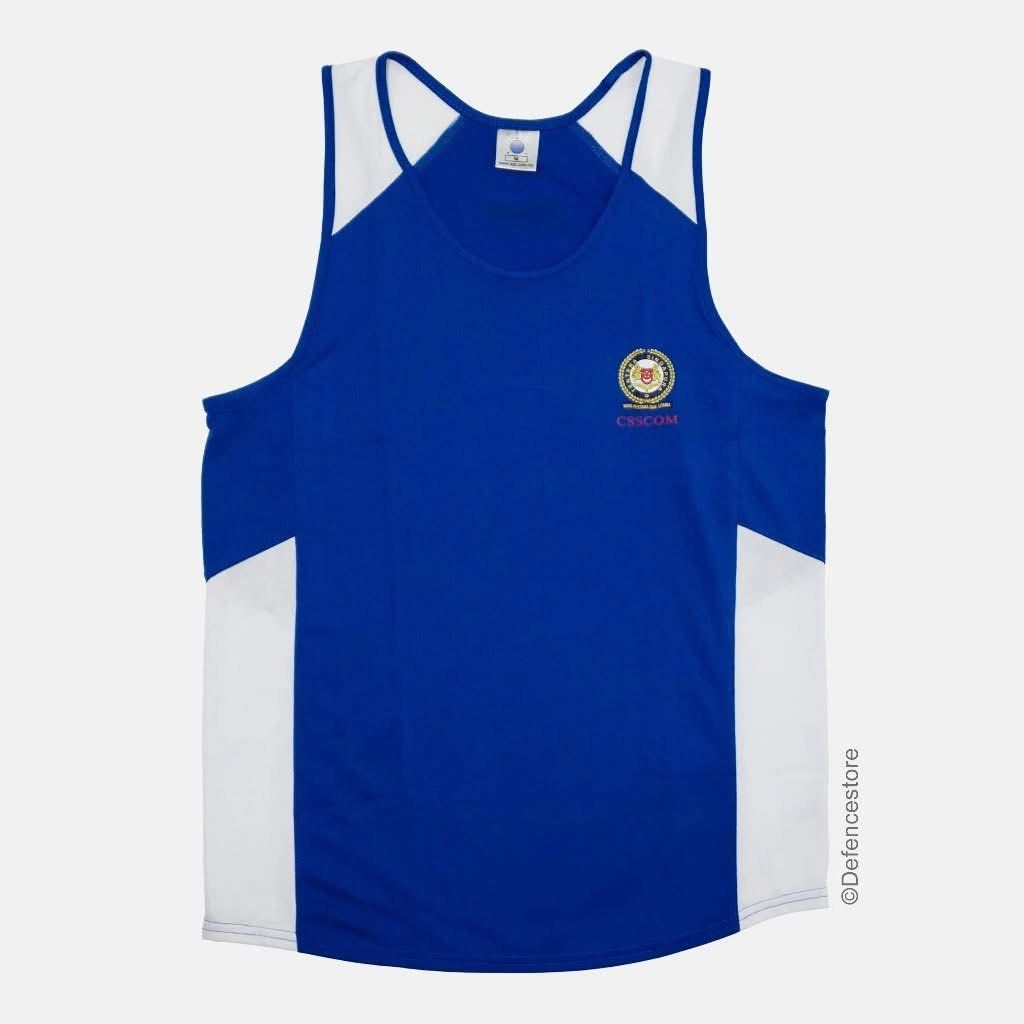 CSSCOM Singlet (Category: Activewear) located in Singapore. Submitted by misosouppp (Listing ID 1410653149, Image 1). Description: Used CSSCOM Singlet in M and S size $5 for both.