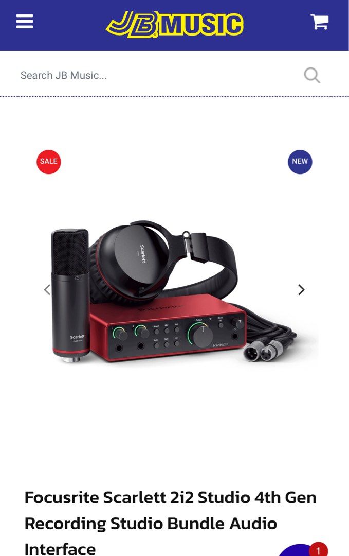 Focusrite Scarlett 2i2 Studio 4th Gen Recording Studio Bundle Audio Interface (Category: Other Audio Equipment) located in Manila. Submitted by ddeity (Listing ID 1410716864, Image 3). Description: Scarlett 2i2 Studio is everything you need to record your music to release-ready standards. Hook up the CM25 MkIII condenser microphone to our most detailed ultra-low-noise mic preamps. Plug guitars straight in to 2i2’s Hi-Z inputs. Connect keys and sy