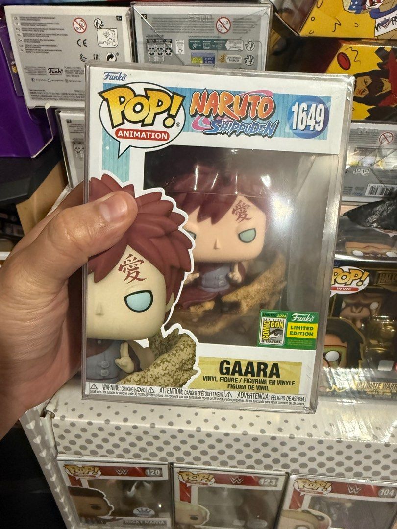 Funko Pop! Animation Naruto Shippuden Gaara 1649 (Category: Designer & Blind Box Toys) located in Pasig City. Submitted by philzyper (Listing ID 1410554104, Image 1). Description: - Funko Pop! Animation: Gaara from Naruto Shippuden - San Diego Comic-Con Exclusive - Limited Edition: #1649 - Vinyl Figure - Box is in a protective case.