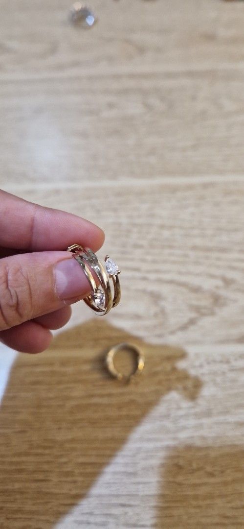Gold Hoop Earrings with Diamonds (Category: Earrings) located in Rizal. Submitted by prelovedbymarlyn (Listing ID 1410601040, Image 2). Description: - Gold plated hoop earrings - Sparkling diamond accents swarovski crystals - Classic hoop design - Secure closure - Suitable for casual and formal wear.