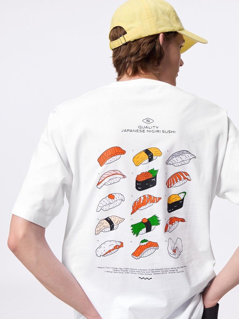GU Sushi Graphic T-Shirt (Category: Tshirts & Polo Shirts ) located in Angeles City. Submitted by randomgoodies_ (Listing ID 1410708837, Image 1). Description: BRAND NEW CAN SEND ACTUAL PIC SIZE MEDIUM UNISEX RFS WRONG SIZE.