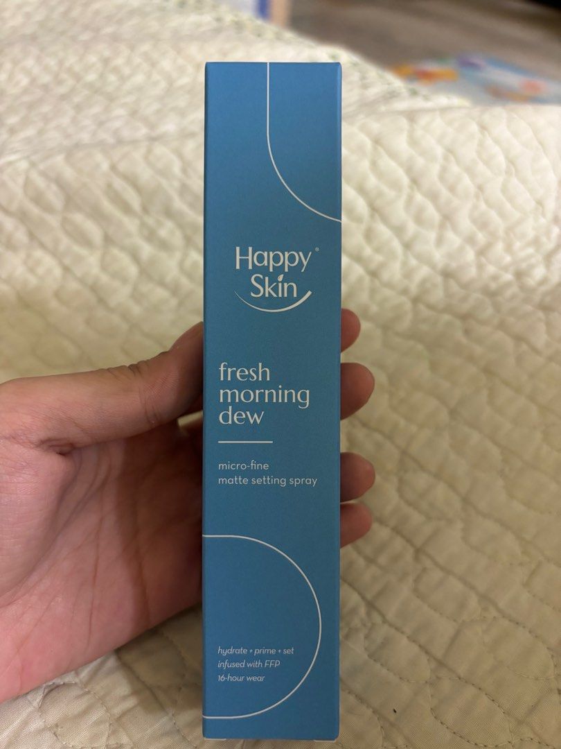 Happy Skin Fresh Morning Dew Setting Spray (Category: Makeup) located in Pasig City. Submitted by akideclutters (Listing ID 1410656413, Image 1). Description: Original Price: 899 Bought last november 2025 PAYO Customer will shoulder the shipping fee.
