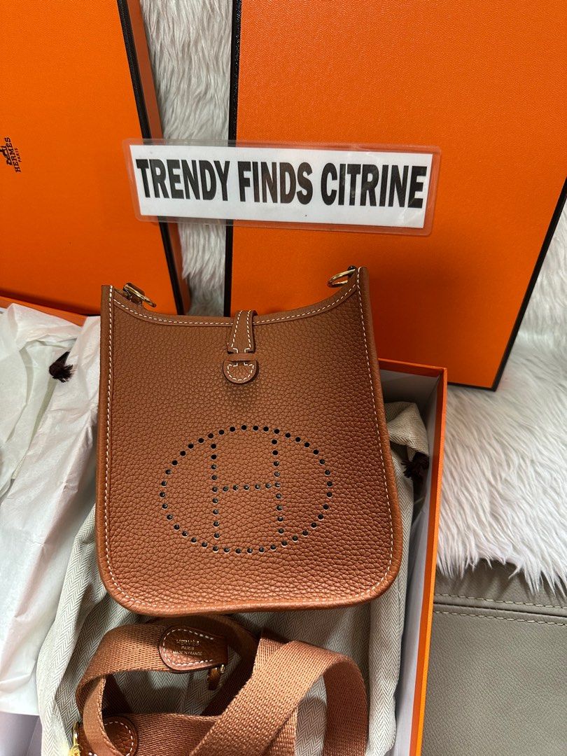🇯🇵Hermes Evelyne tpm gold (Category: Luxury Bags & Wallets) located in Manila. Submitted by trendyfindscitrine (Listing ID 1410575106, Image 1). Description: Size TPM Actual photo Hand made .