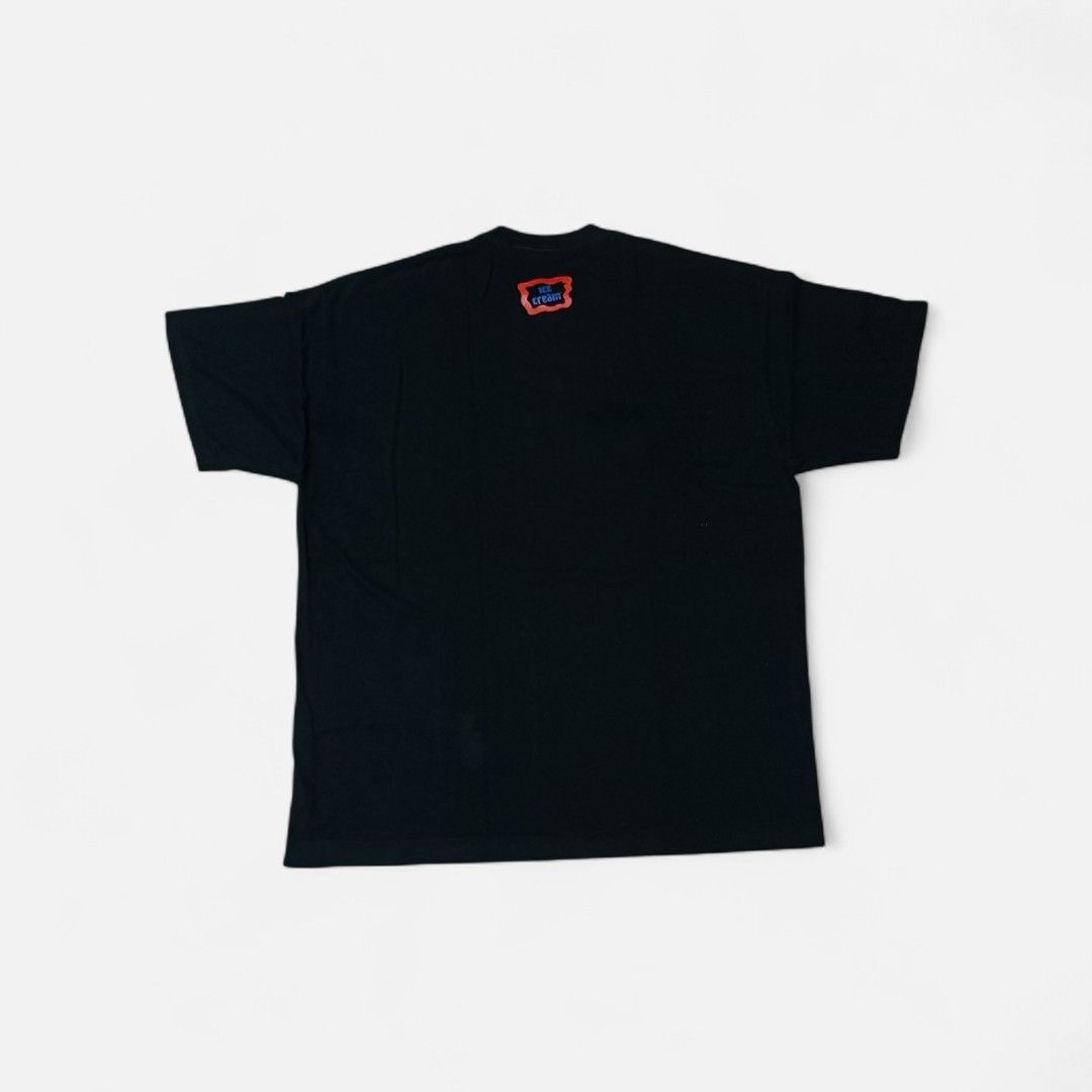 Ice Cream T-shirt Black (Category: Tshirts & Polo Shirts ) located in Makati City. Submitted by marquez25 (Listing ID 1410618132, Image 2). Description: - Black Ice Cream T-shirt - Features a colorful logo on the front - Plain back - Size: L - Material: 100% cotton - Made in Japan.
