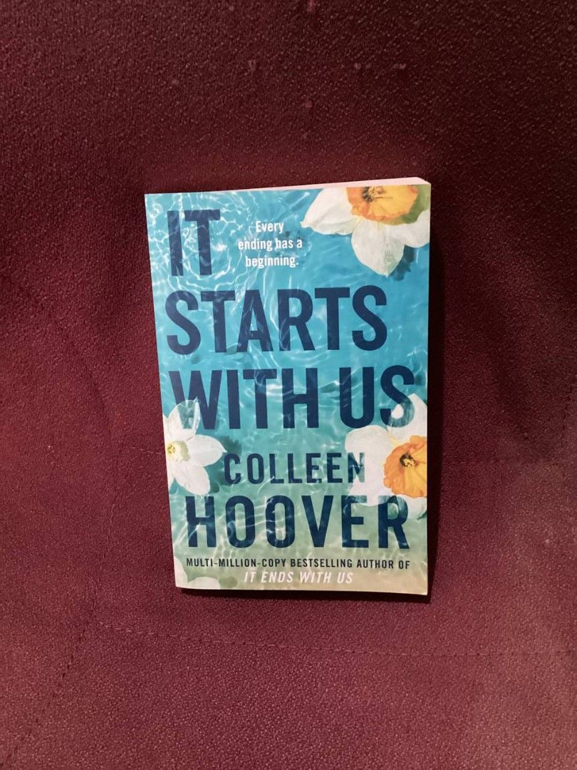 It starts with us by Colleen Hoover (Category: Storybooks) located in Paombong. Submitted by marydle (Listing ID 1410591827, Image 1). Description: RFS: Decluttering/ Need Shelf space LOC: Paombong and Malolos, Bulacan MOP: Gcash (Payment first policy) MOD: J&T/ Lalamove around Bulacan only (SF will be shouldered by the buyer) PM for more photos/videos.
