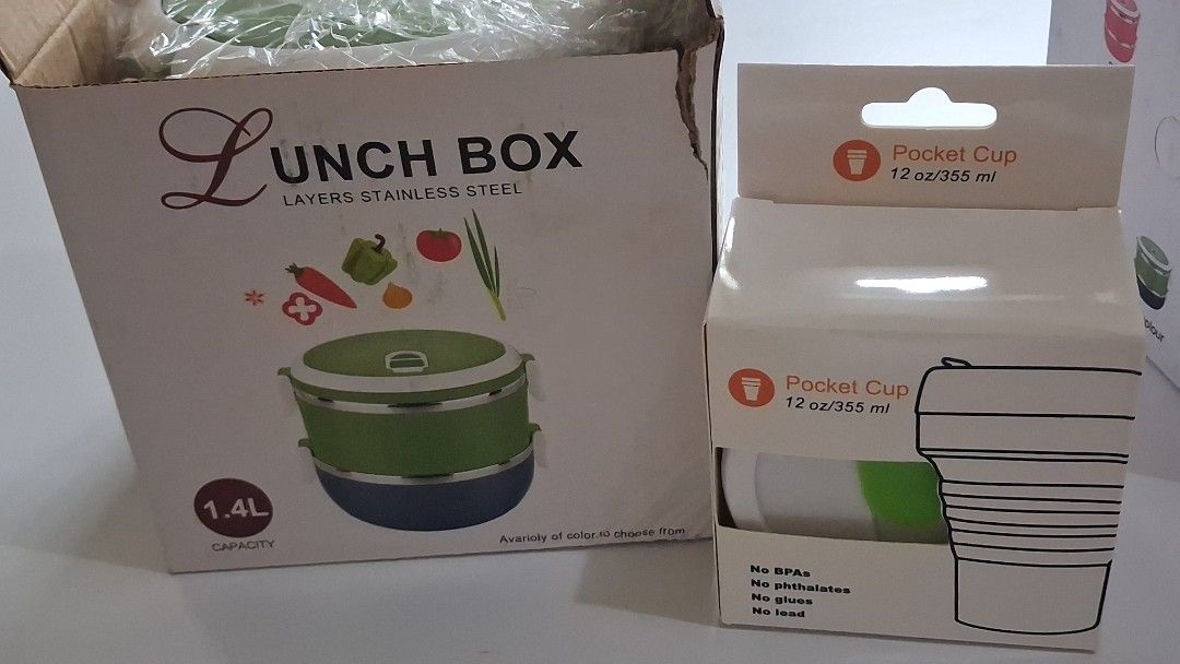 Lunch Box & Pocket Cup Set - Brand New508968586340608001